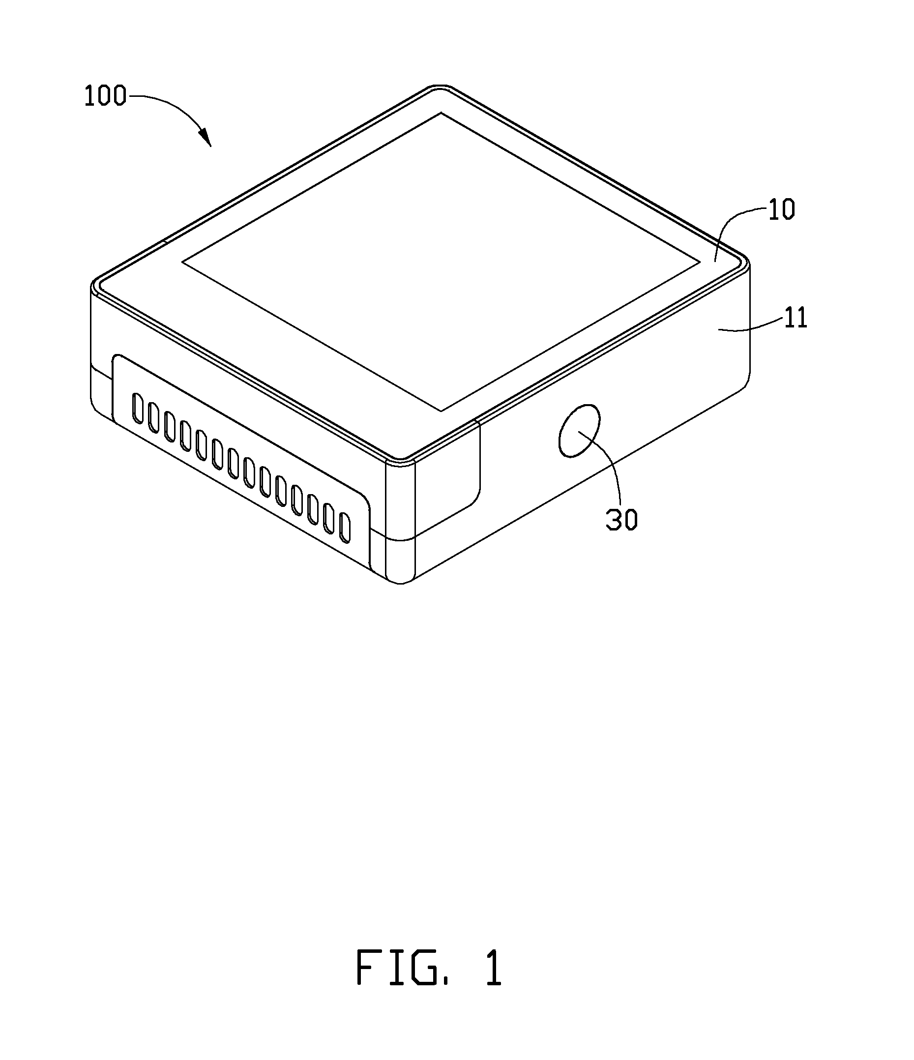 Electronic device having waterproof button