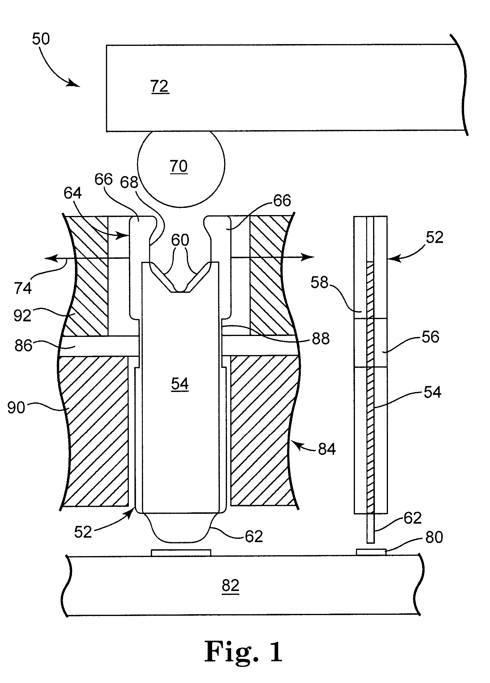 Composite contact for fine pitch electrical interconnect assembly