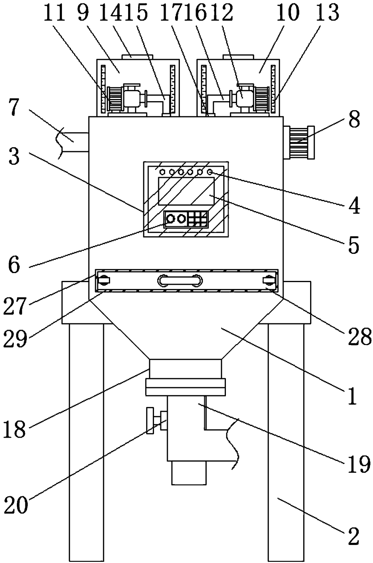 Disinfection device capable of recycling and reutilizing wastewater for environmental engineering