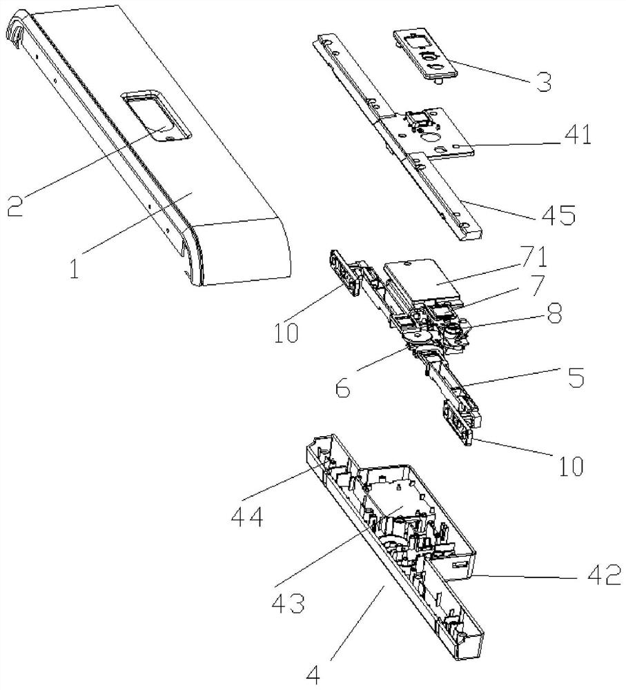 A fingerprint luggage lock integrated with the luggage frame