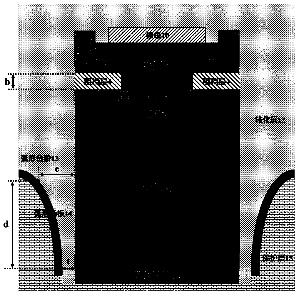 Vertical Power Transistor Based on Arc Drain Plate and Schottky Drain