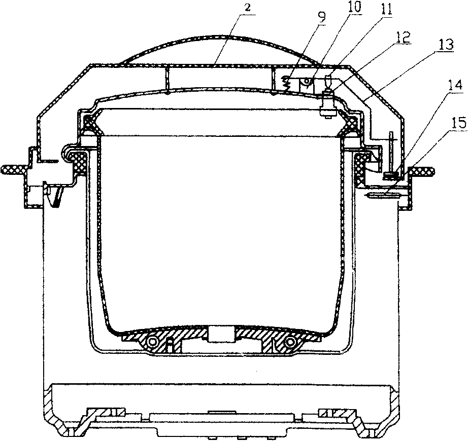 Electric pressure cooker pressure converting device