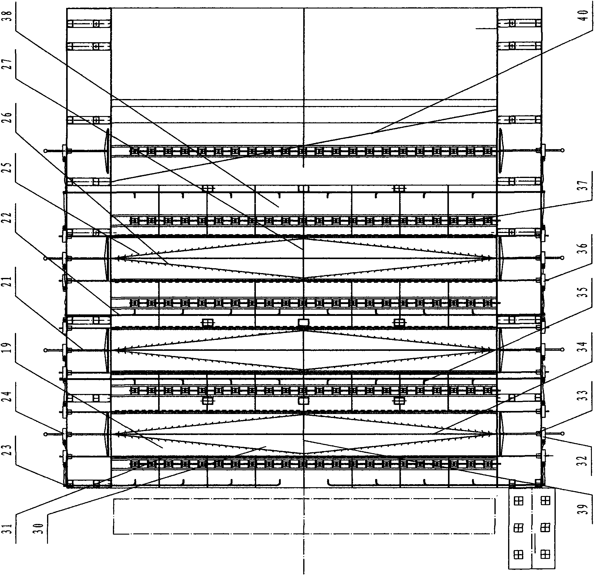 Isobaric air supplying and suspension active propelling unit for novel large reciprocating grate