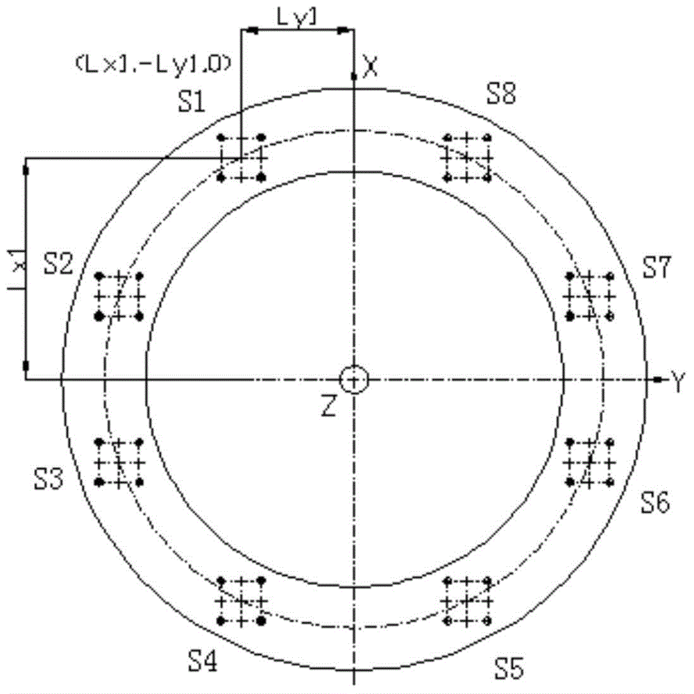 Three-dimensional general force measuring platform for satellite force limit vibration test