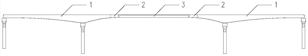 Prestressed concrete-steel tank beam bond beam continuous beam bridge