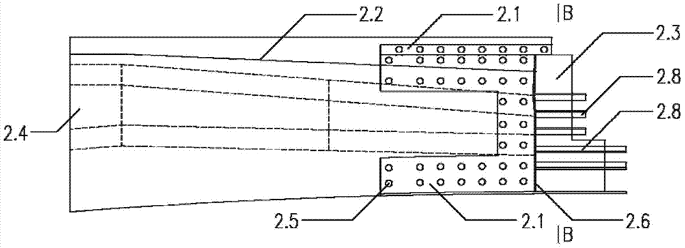 Prestressed concrete-steel tank beam bond beam continuous beam bridge