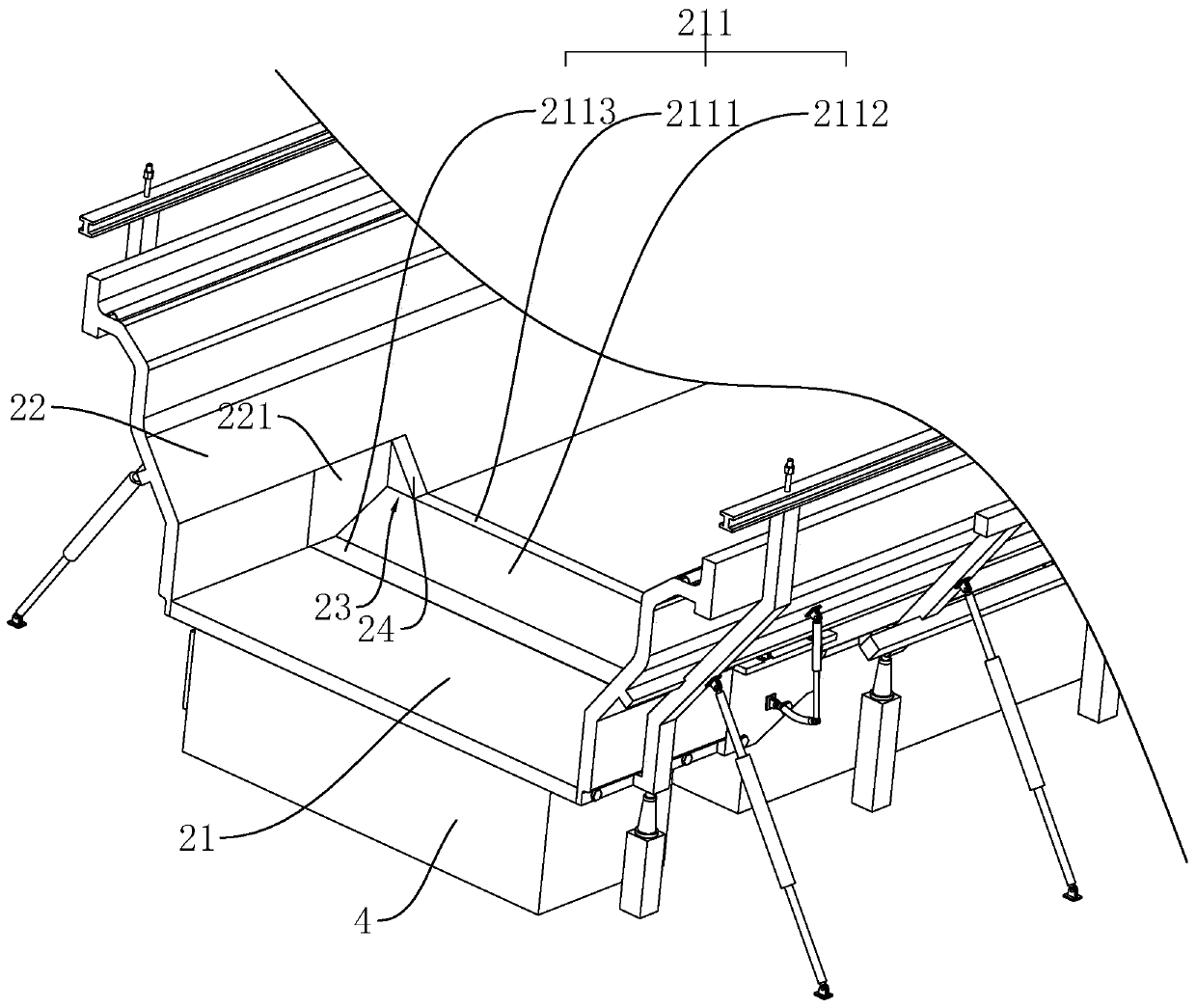 Form plate system of prefabricated U-shaped beam