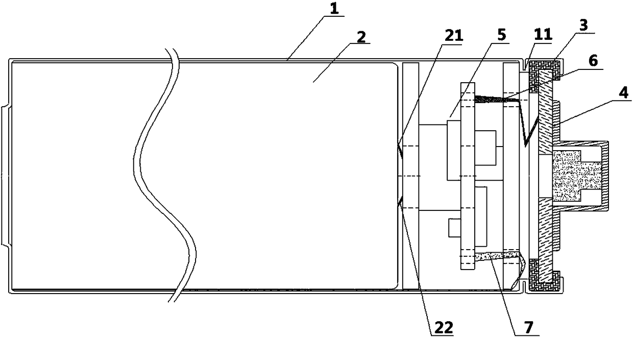 A built-in constant voltage protection structural component and a rechargeable battery using it