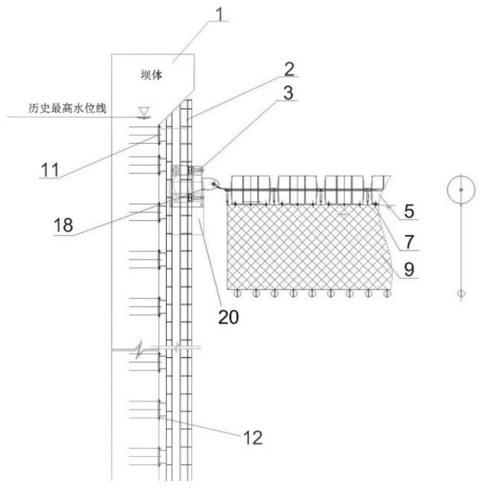 Hydropower station floating trash discharge device