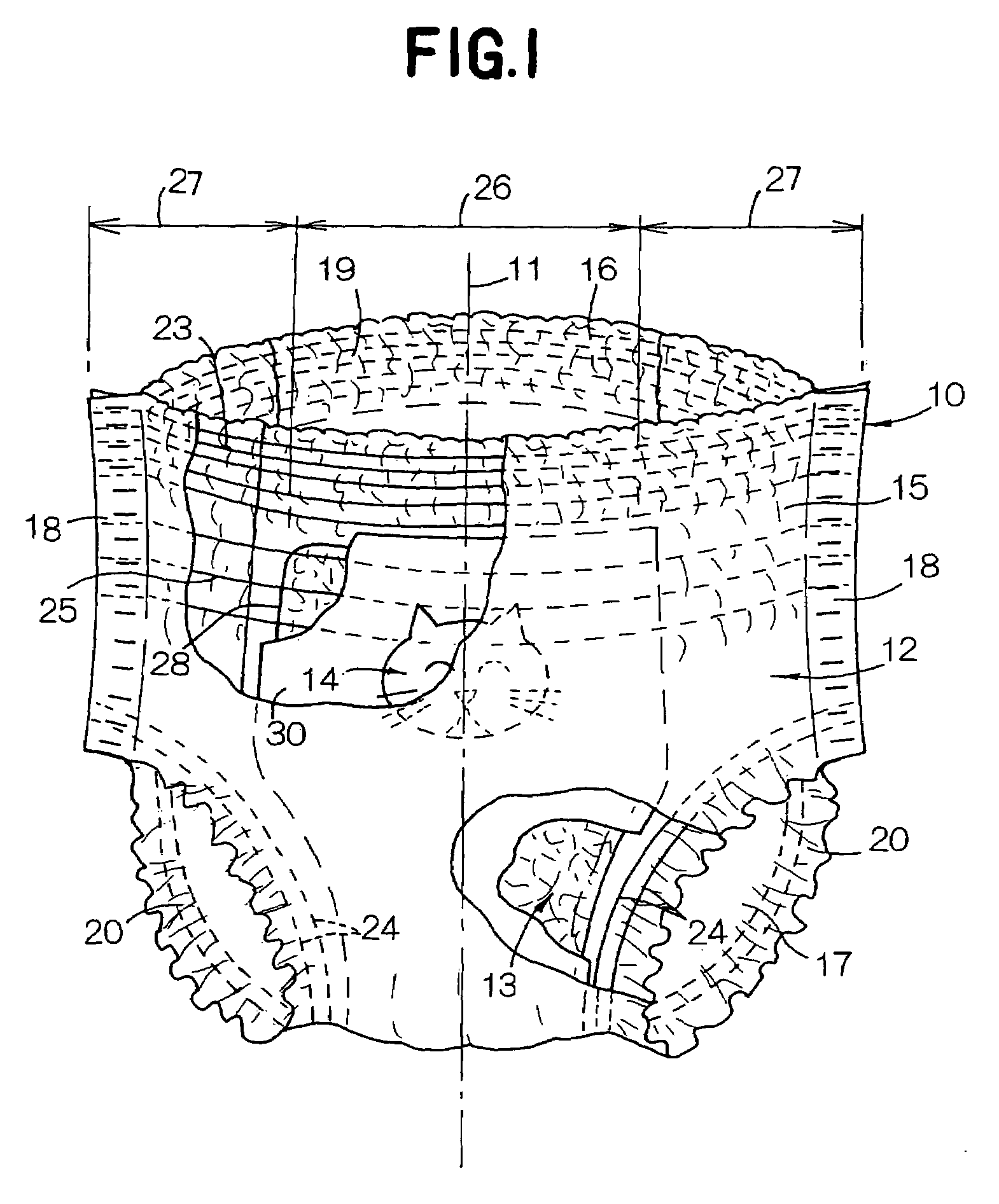 Absorbent article having a decorative element