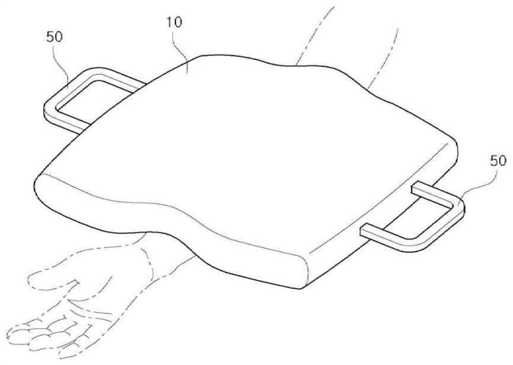 Object-oriented weight type shiatsu pad