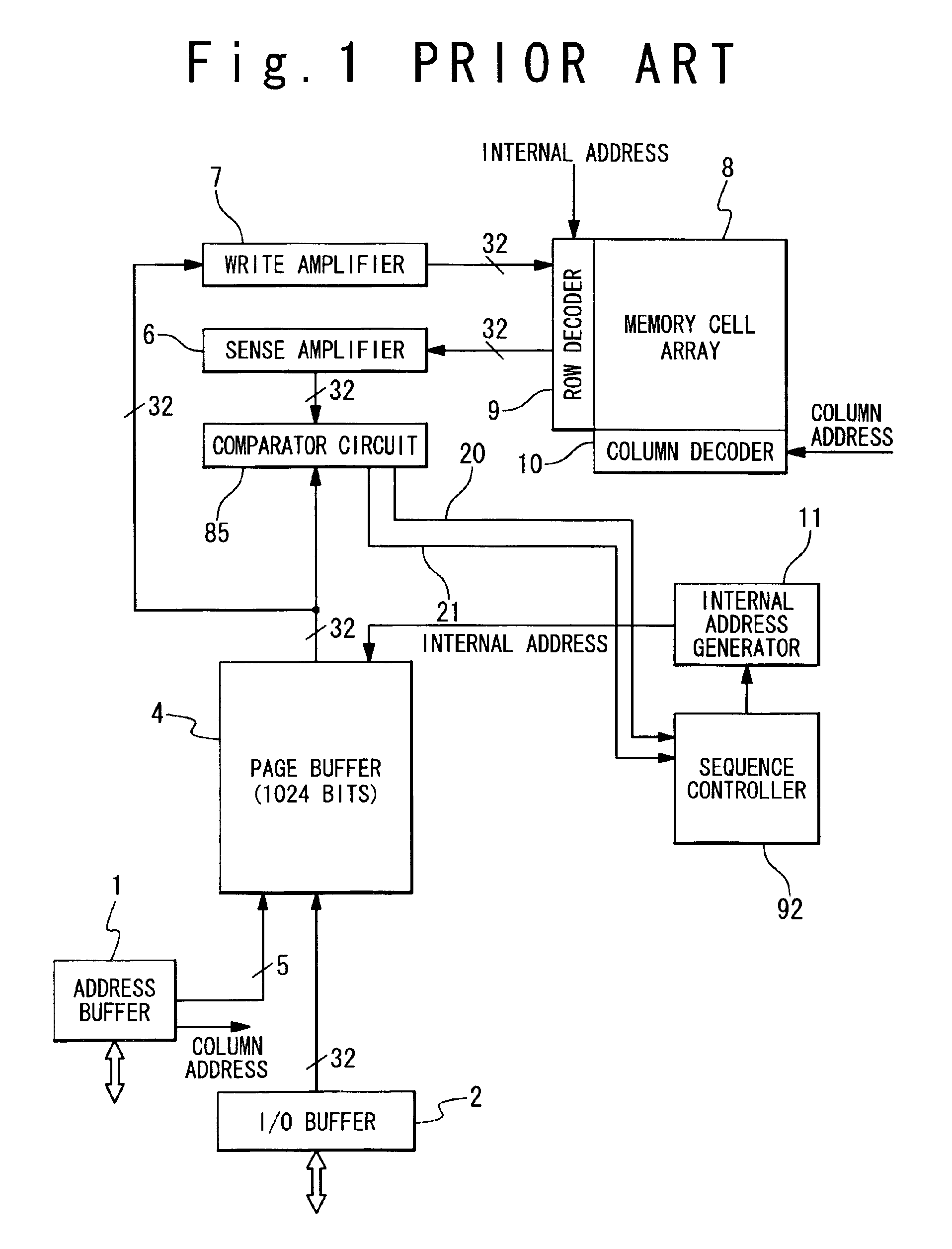 Flash memory for improving write access time