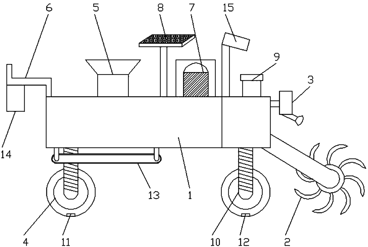 Tea planting and fertilizing device