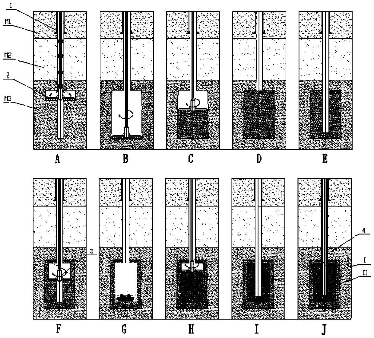 Method for constructing high-strength cavity at bottom of vertical well