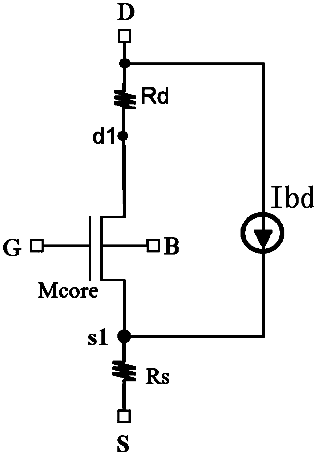 Equivalent circuit and simulation method for high-voltage LDMOS device