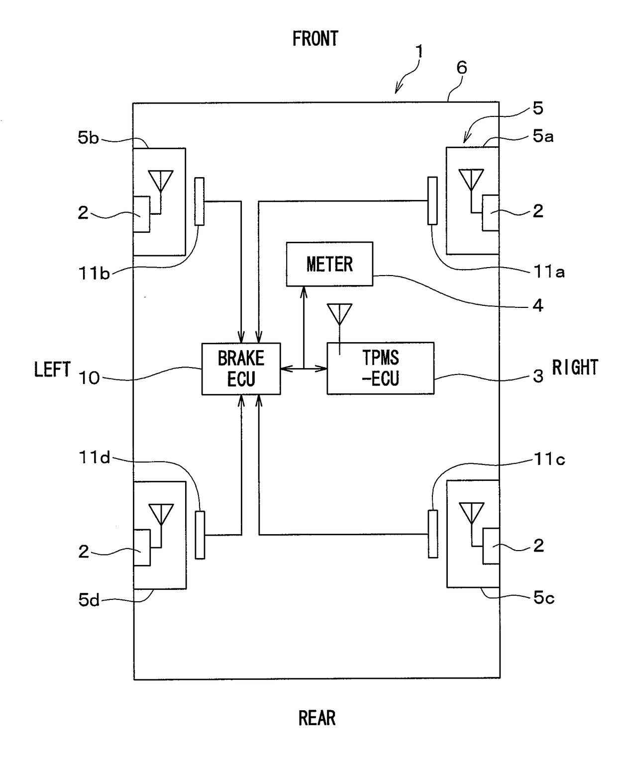 Wheel position detection device and tire-pressure detection system equipped with same