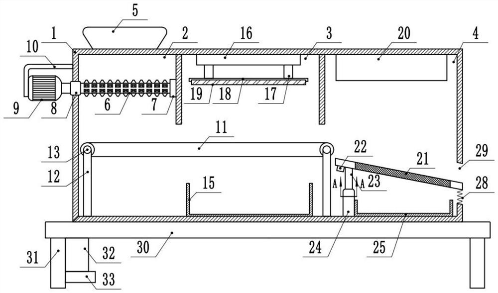 Building rubbish recovering treatment device