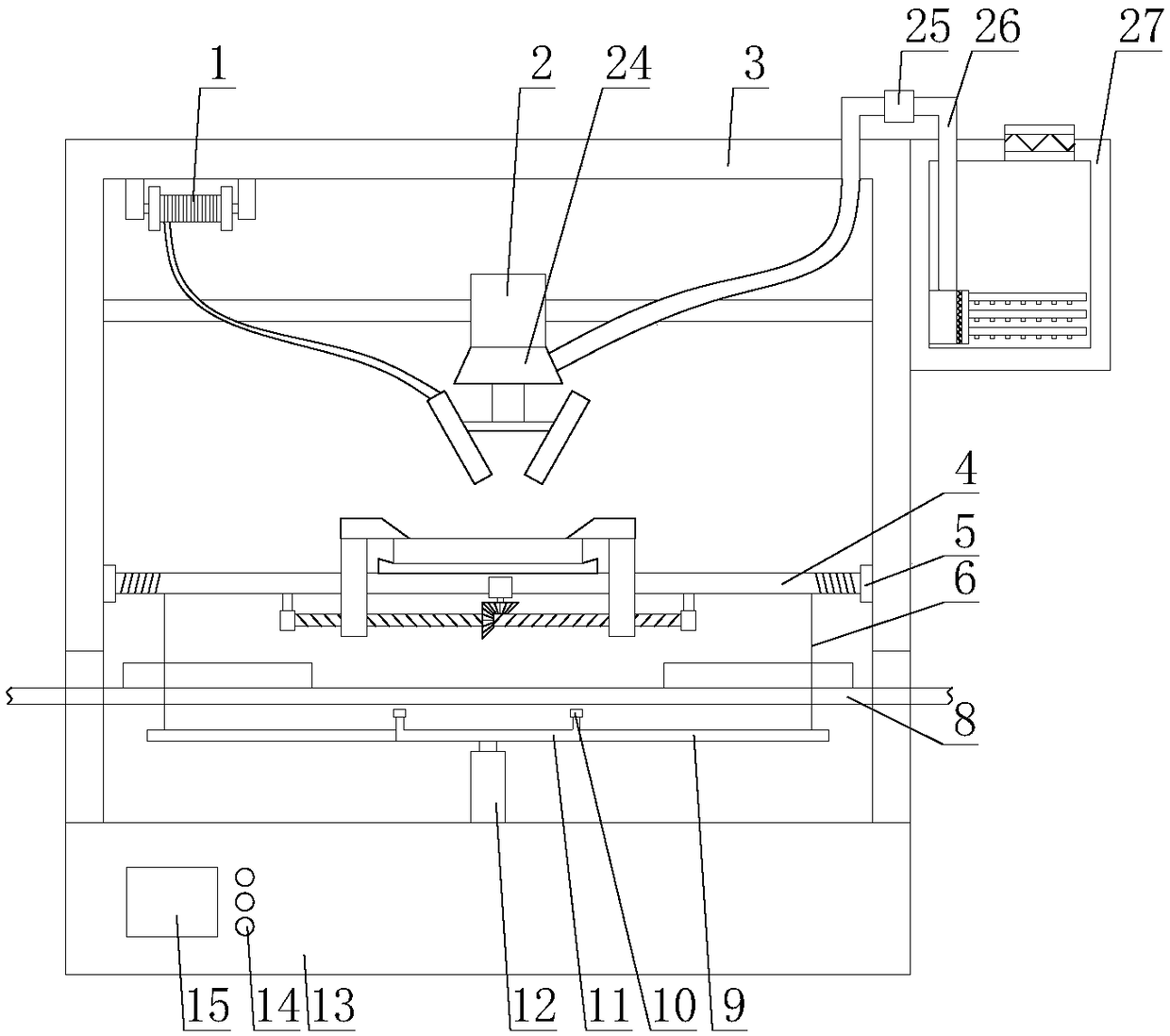 High-efficiency circuit board welding robot with flue gas purification function