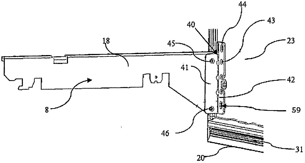 Adjusting mechanism and household appliance comprising same