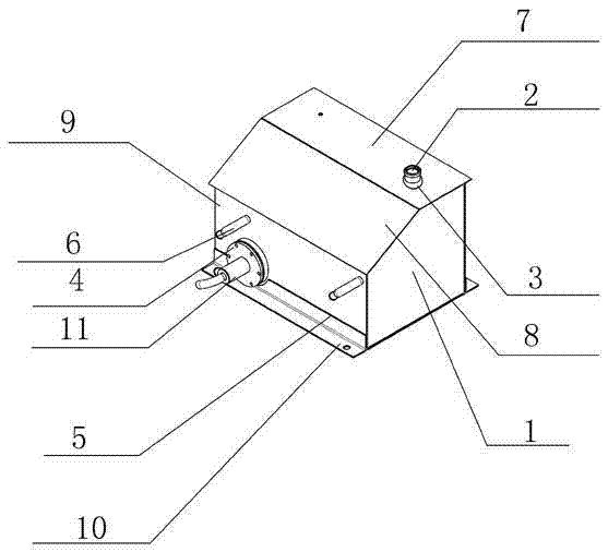 Fuel tank component for harvester