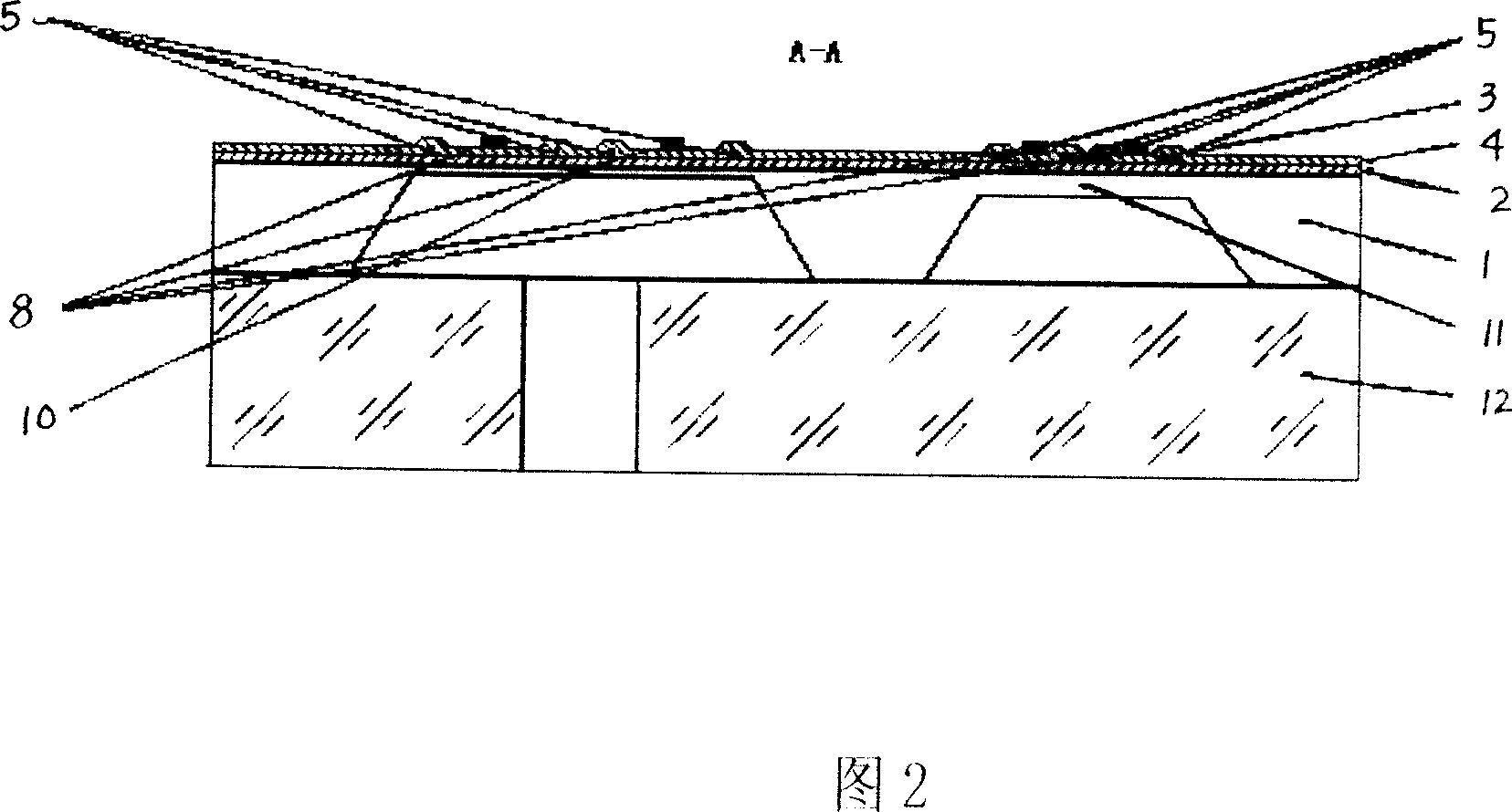 Monolithic integrated sensor chip for measing three parameters of pressure difference, absolute pressure and temperature and its making process