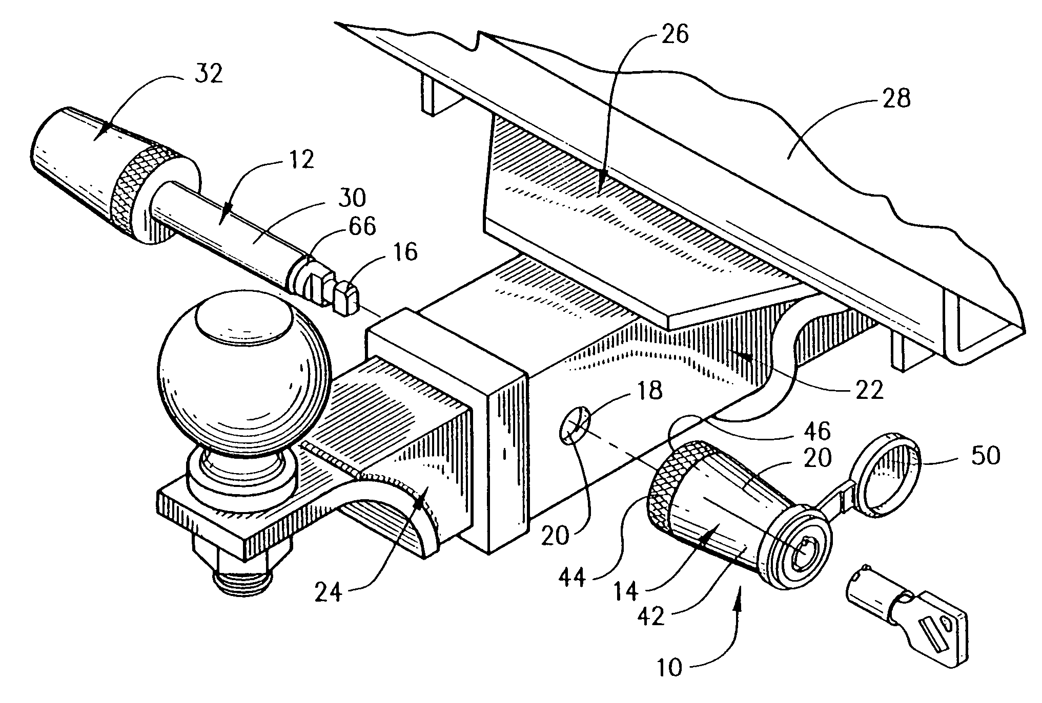 Locking device with convertible shank including locking method thereof