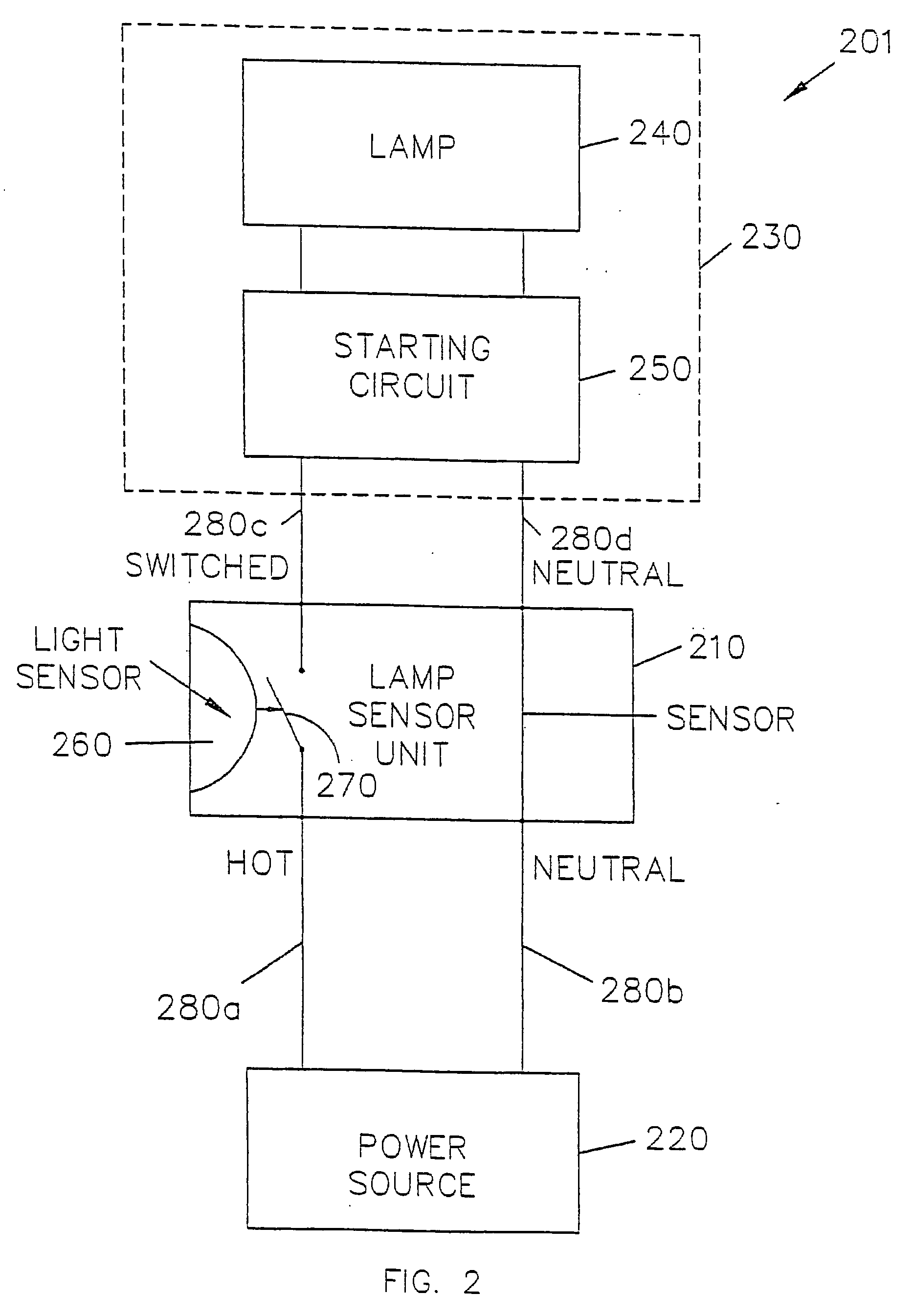 Lamp monitoring and control system and method