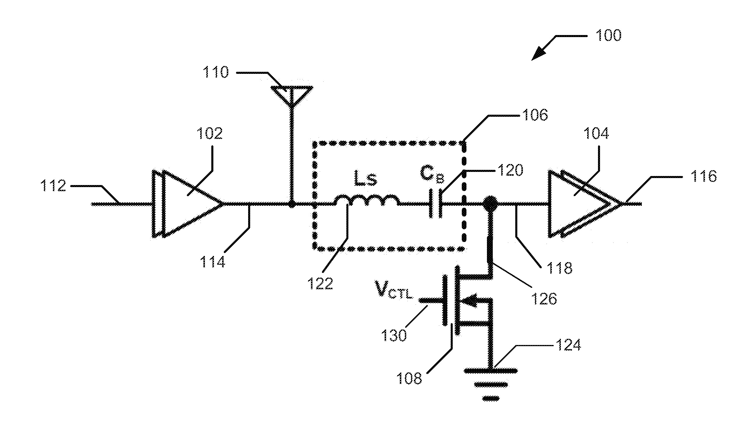 Transceiver with an integrated rx/tx configurable passive network