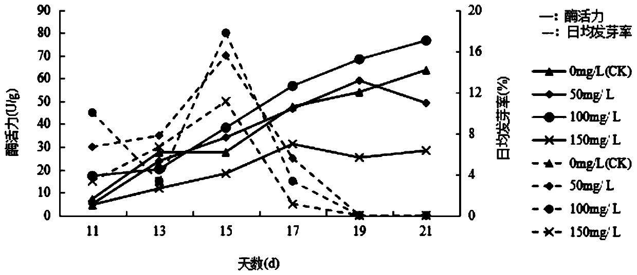 Xinjiang redroot gromwell seed chemical germination effect judgment method and germination method