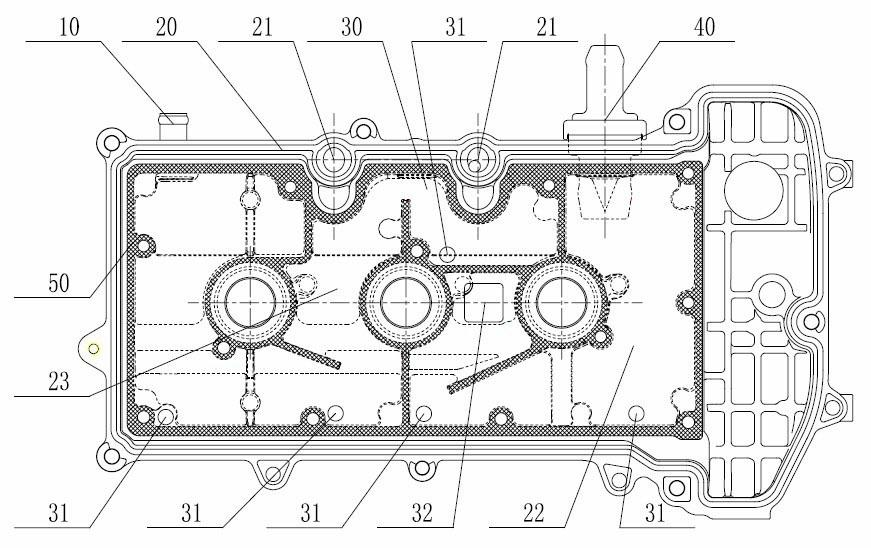 Forced ventilation system of engine crankcase