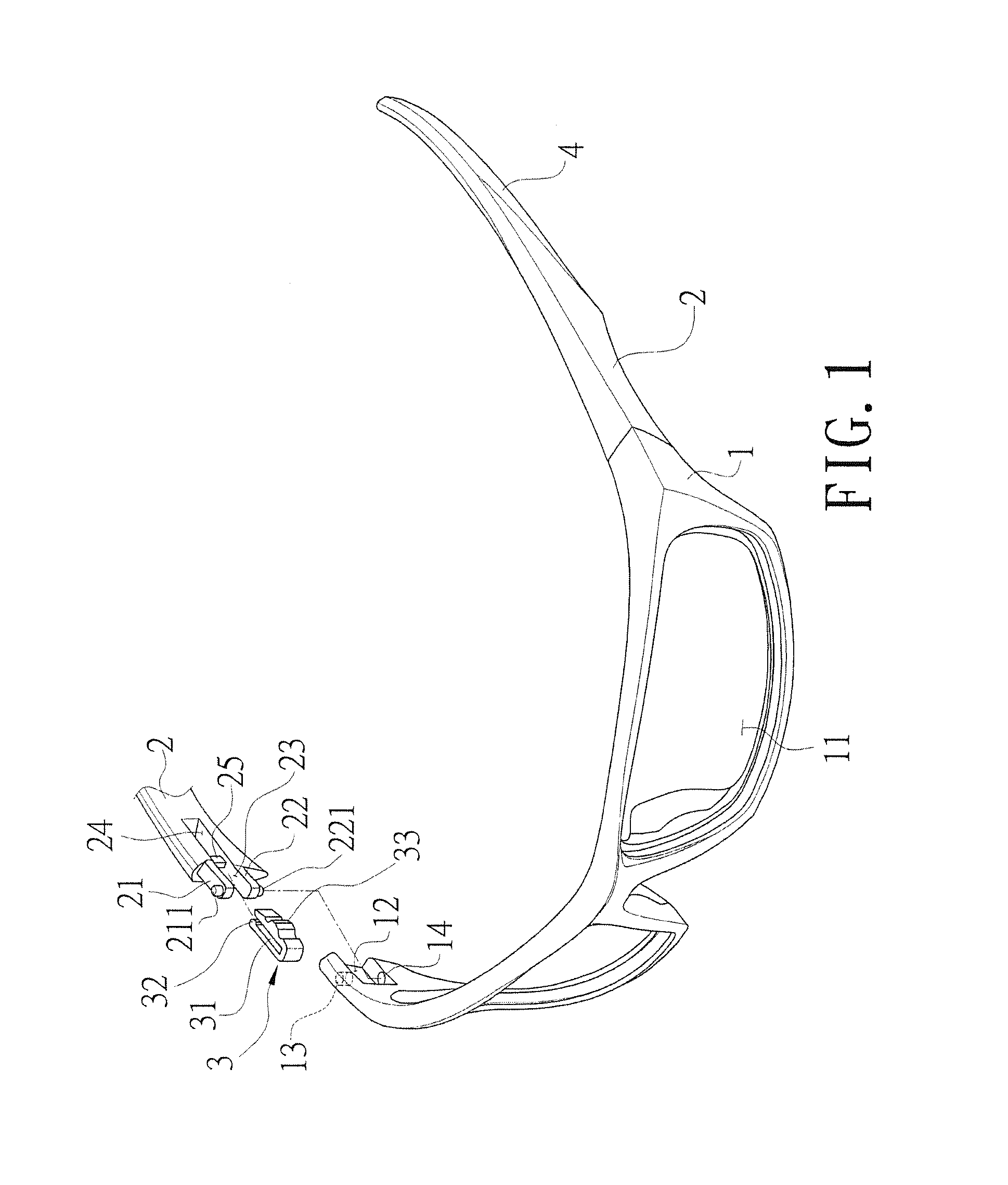 Eyeglasses assembly structure