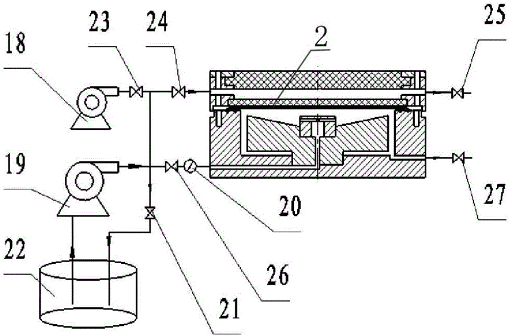 Device used for interfacial polymerization process and membrane performance testing and operation method thereof