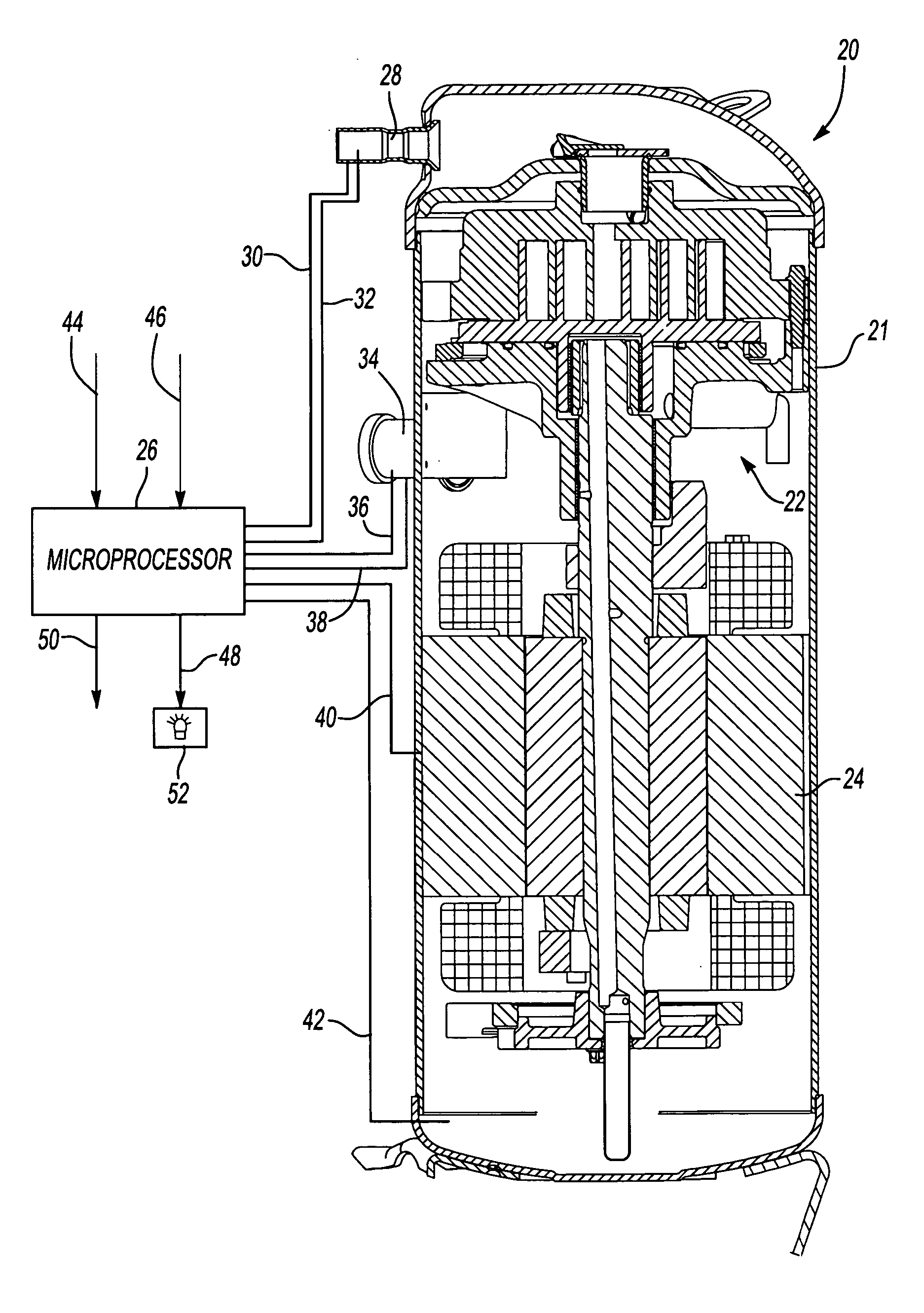 Compressor diagnostic and recording system