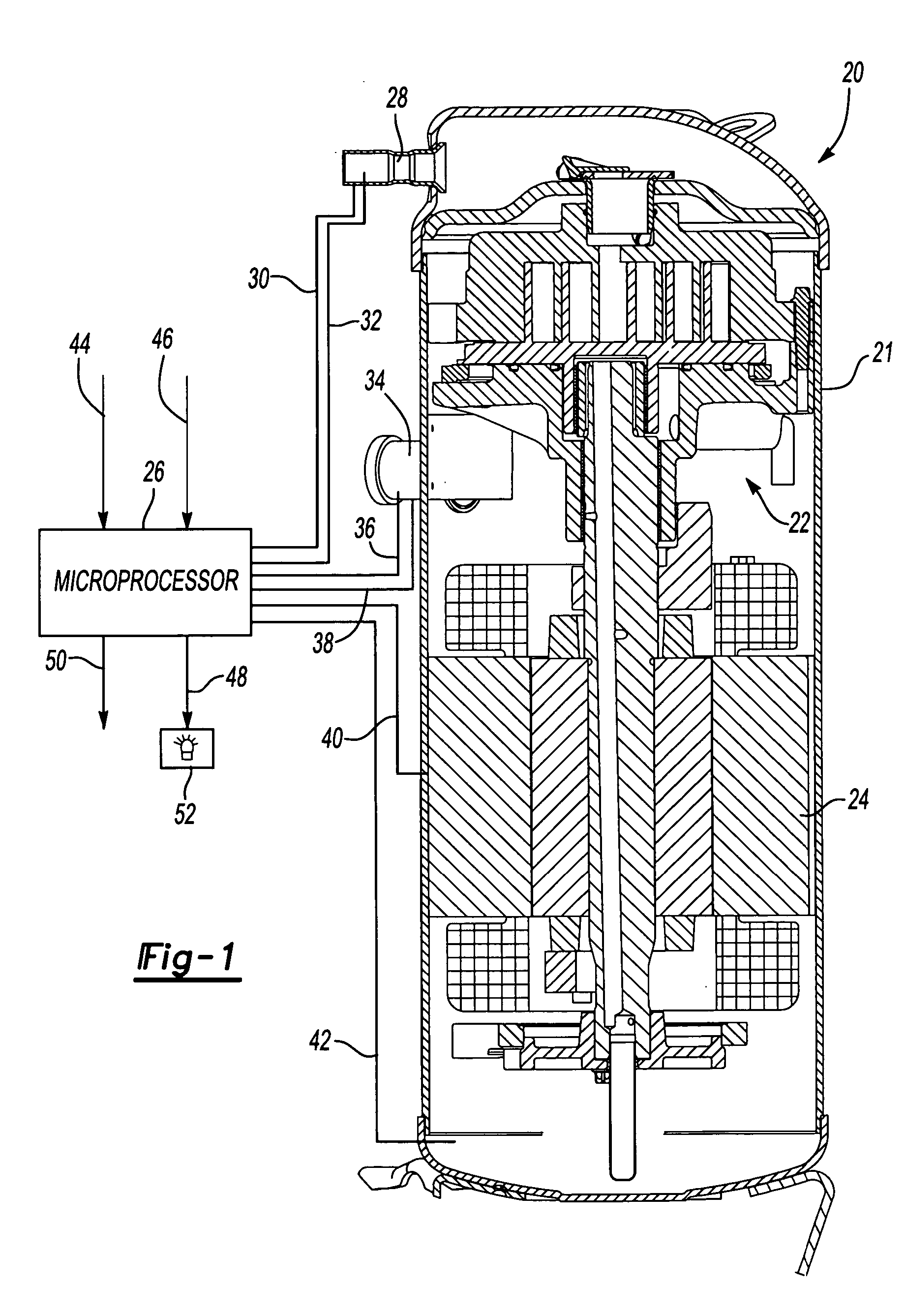 Compressor diagnostic and recording system