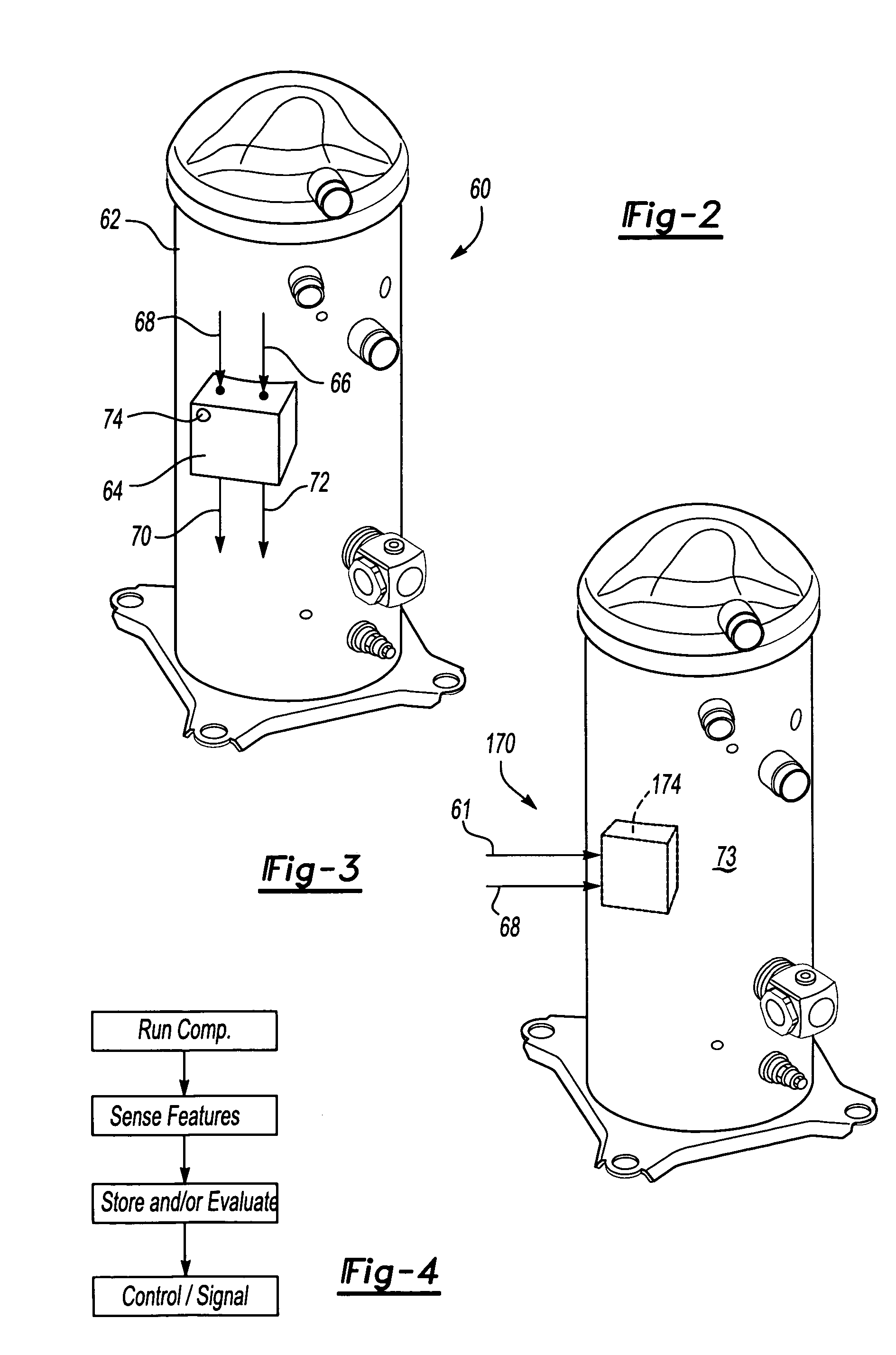 Compressor diagnostic and recording system