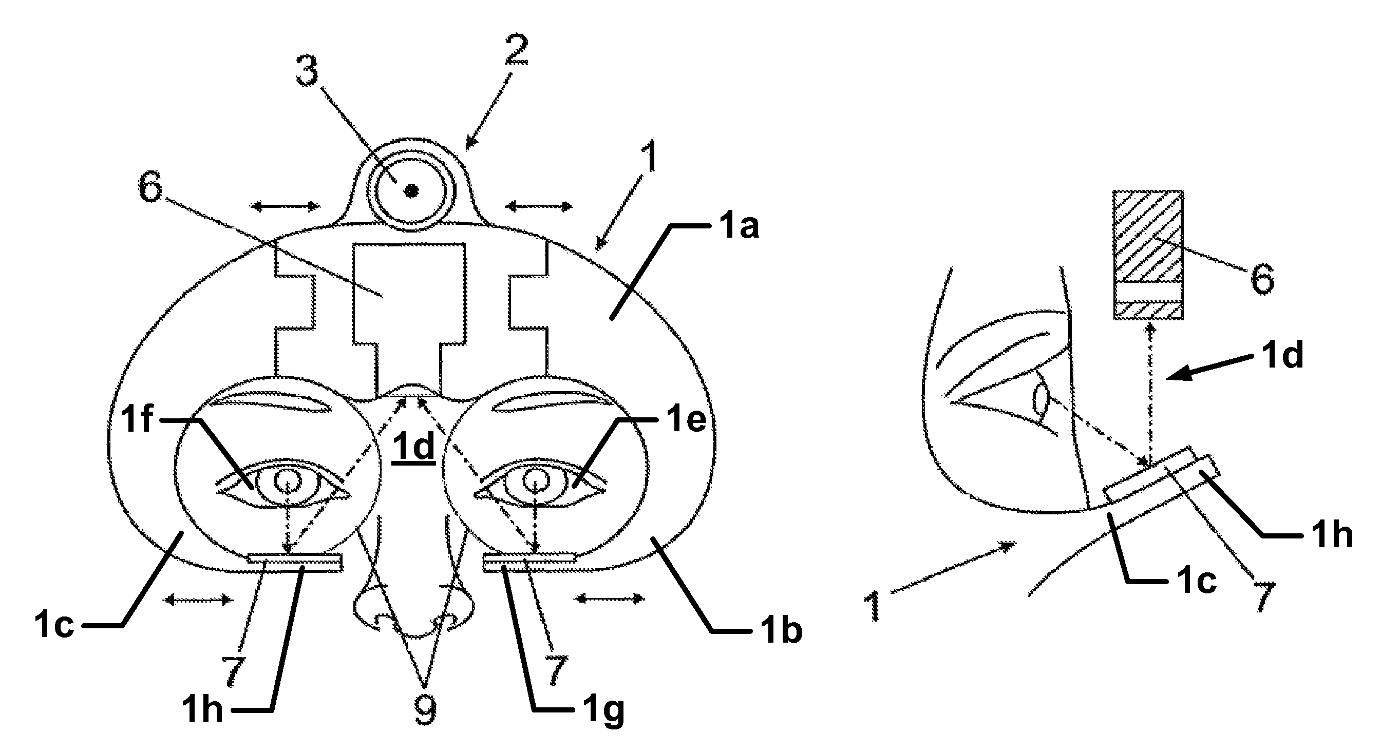 Eye movement sensor device