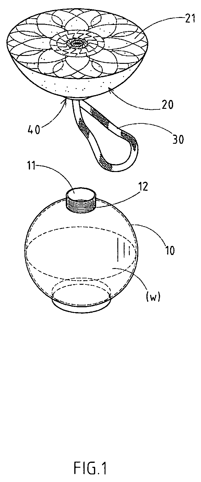 Evaporative scent burner provided with a gypsum evaporative base