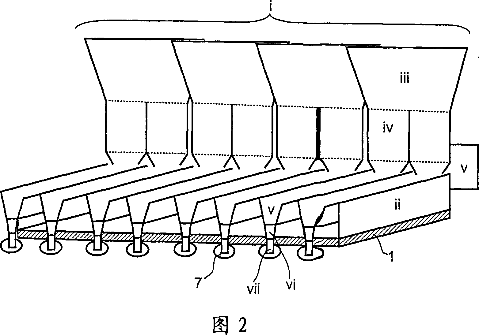 Device for filling tubes, containers and the like with bulk materials