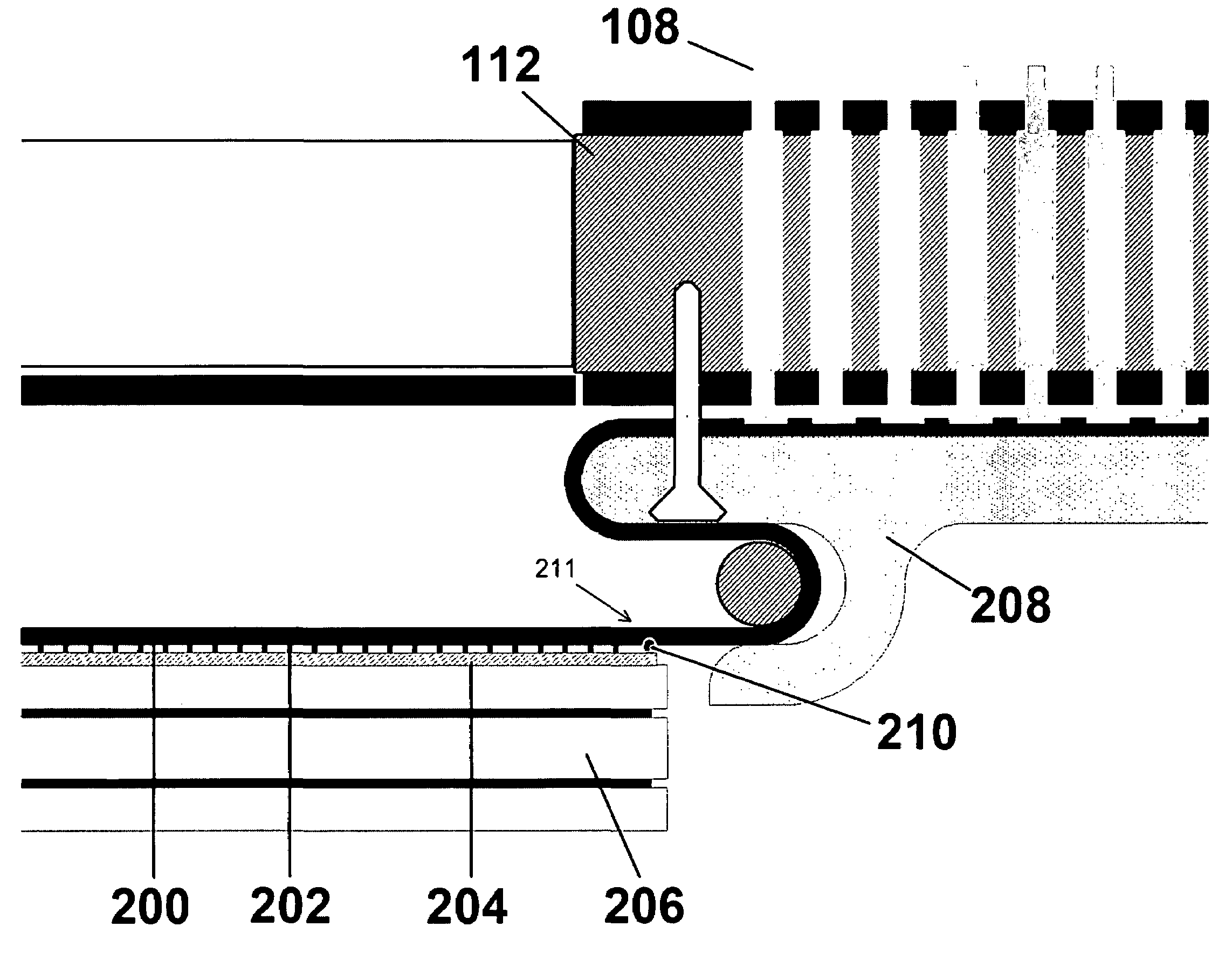 Apparatus for fixed-form multi-planar extension of electrical conductors beyond the margins of a substrate