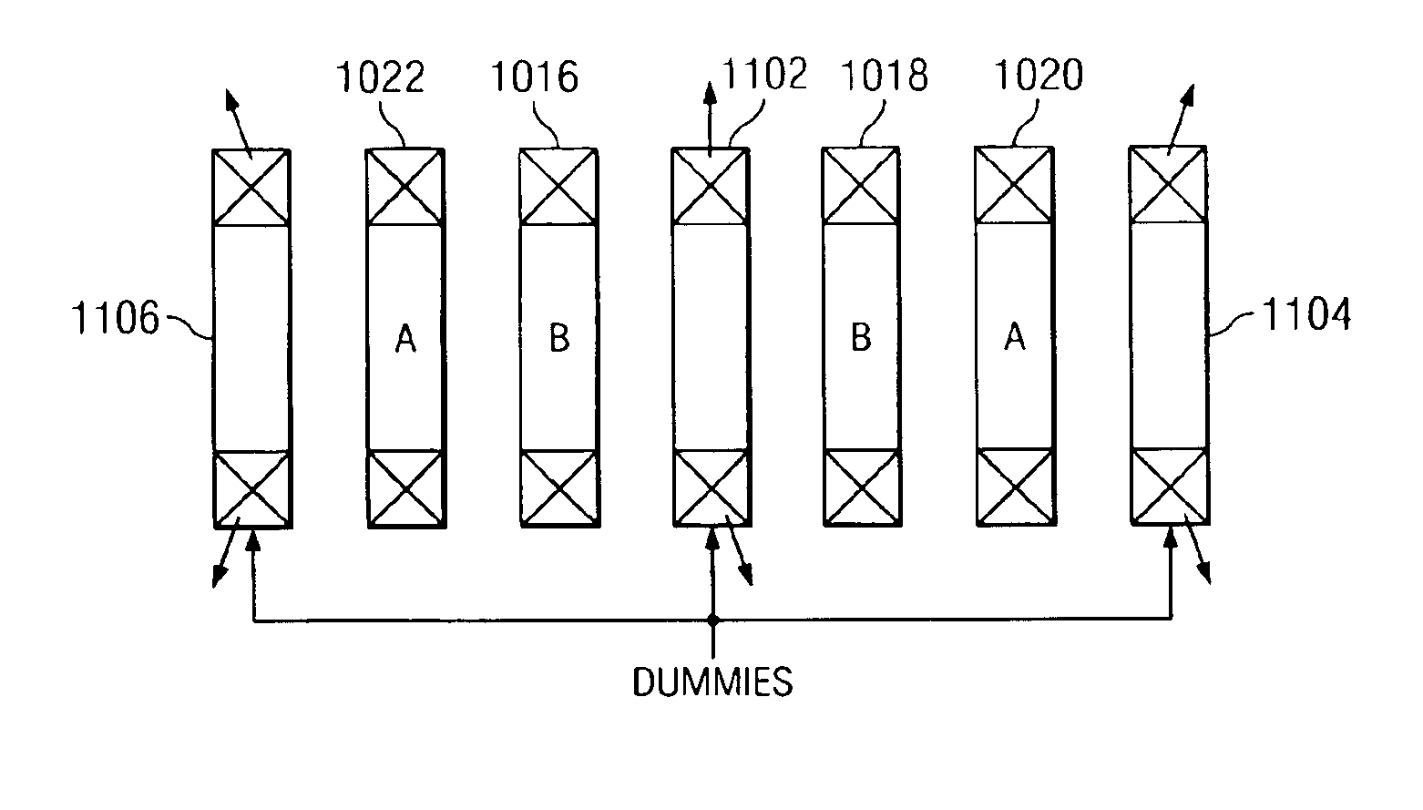 Common centroid layout for parallel resistors in an amplifier with matched AC performance