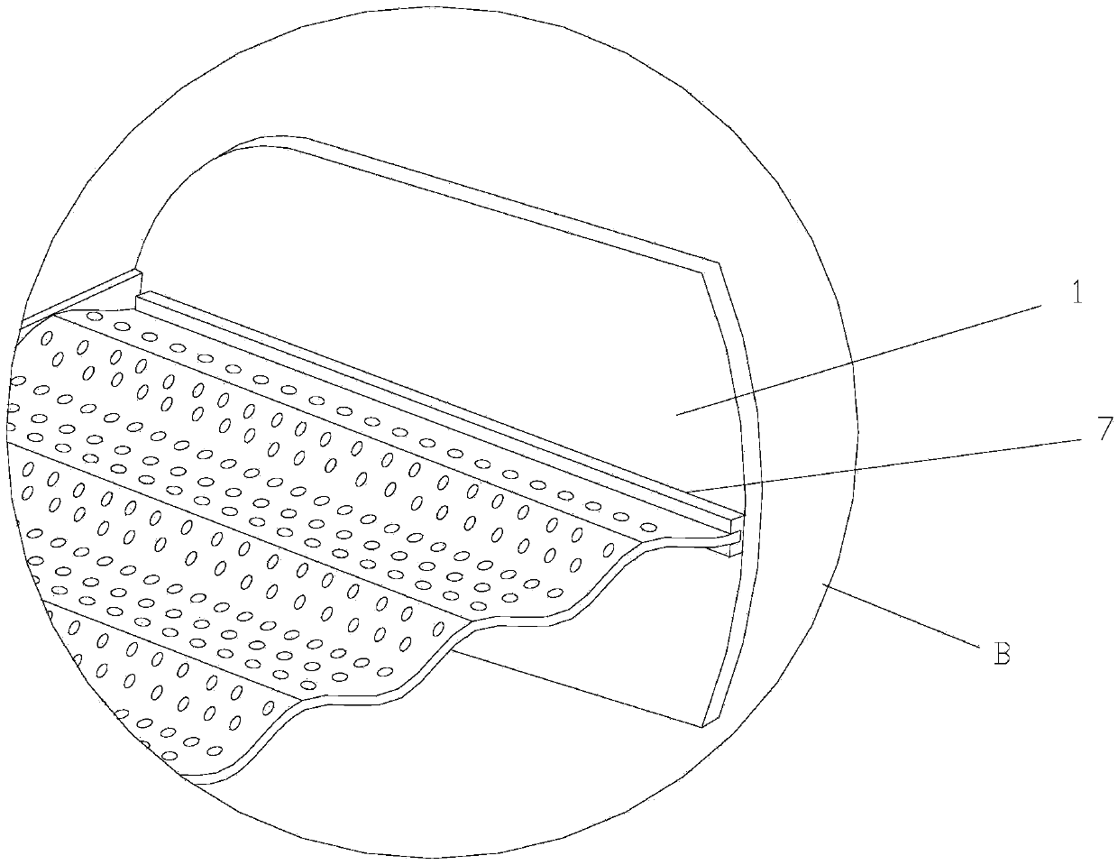 Conveying chain plate of vegetable drying machine