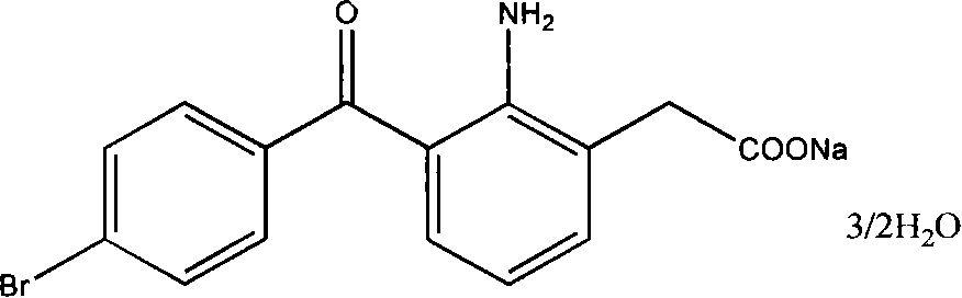 Gel for eye containing bromfenac sodium hydrate and preparation thereof