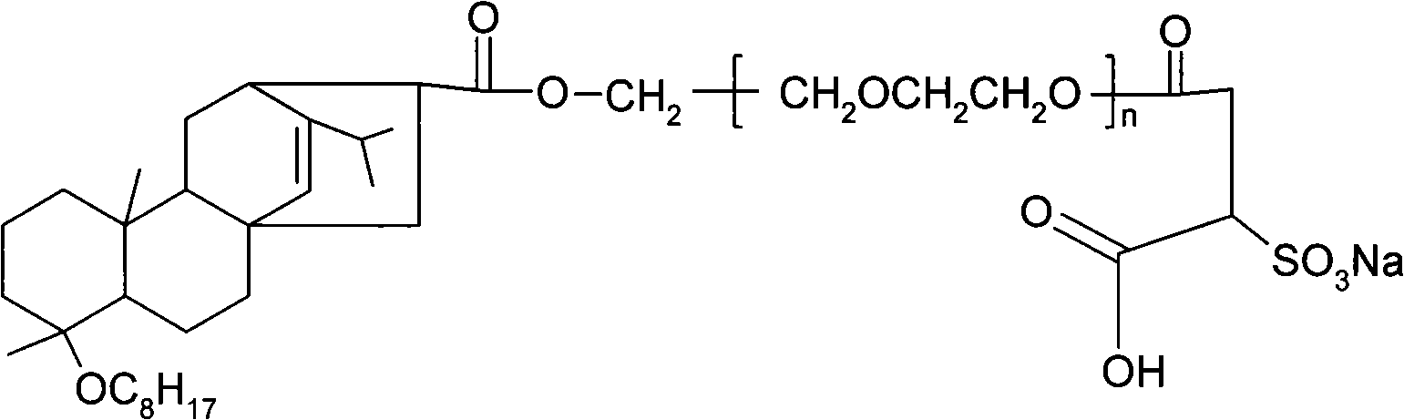 Gum rosin base emulsifier and preparation and use thereof