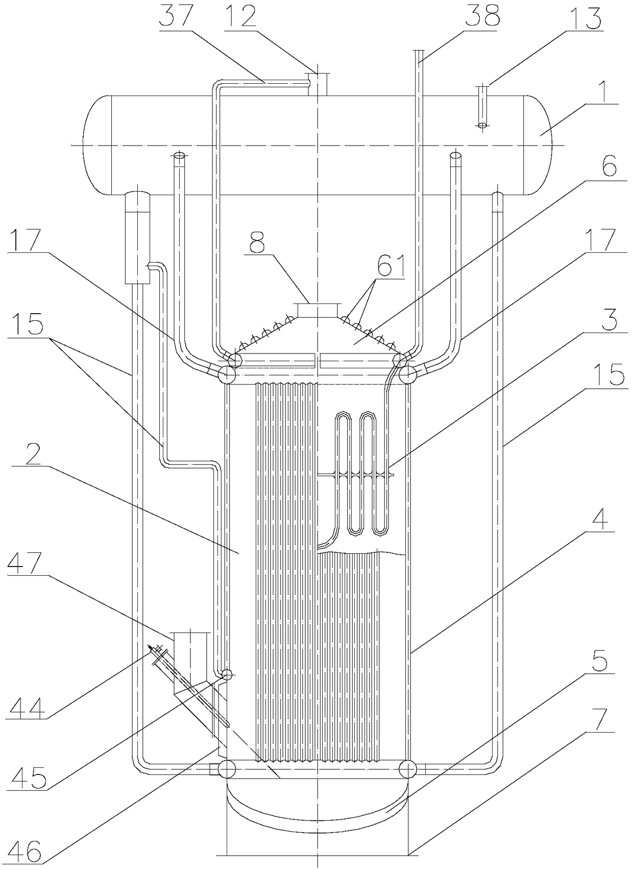 Thermal phosphoric acid waste heat utilization device with steam superheater