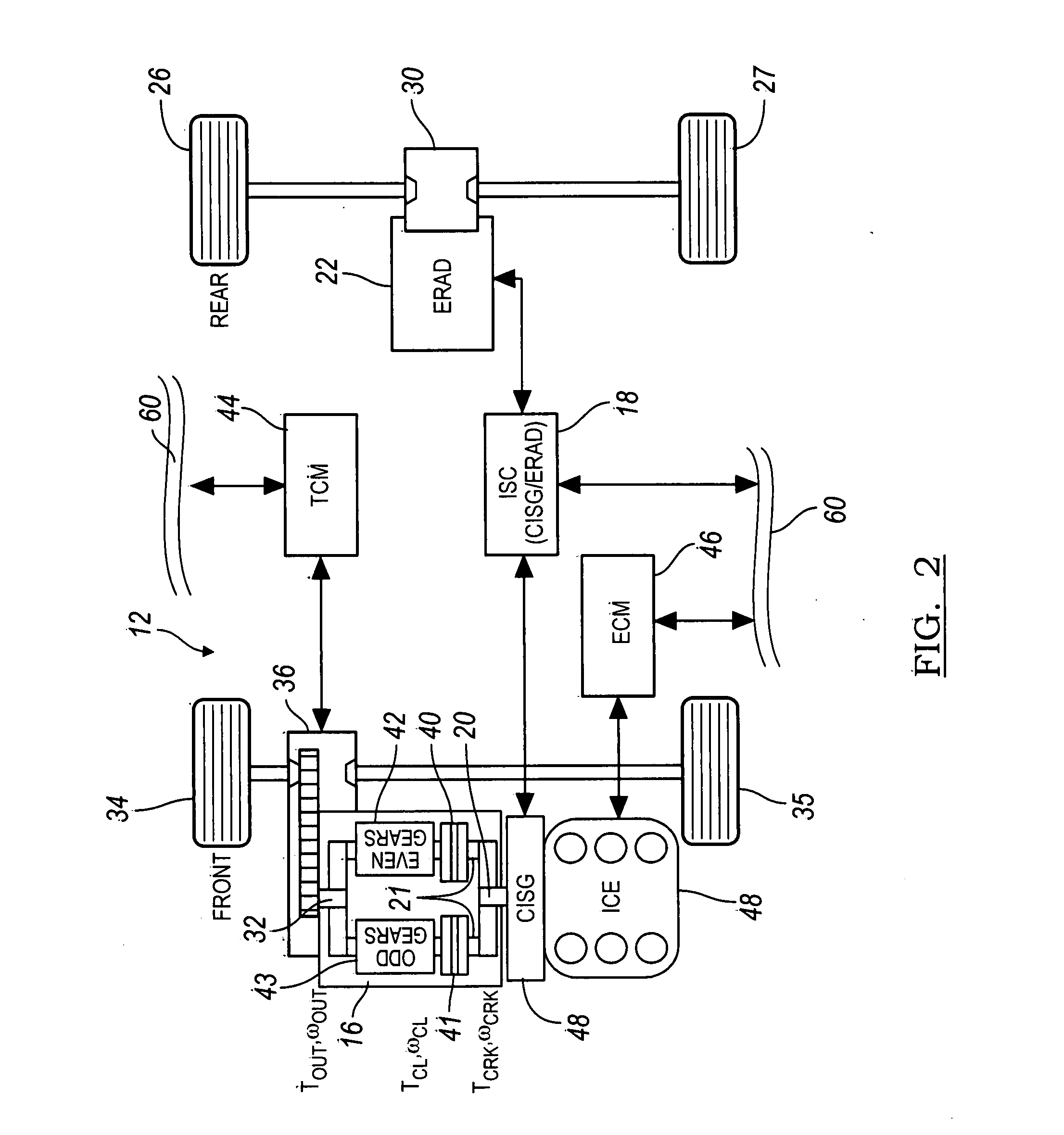 Launch control of a hybrid electric vehicle