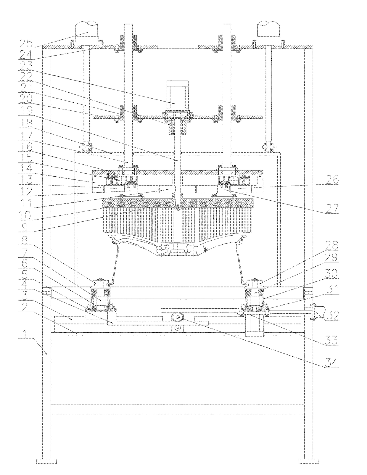 Device for Burring Front Face of Wheel