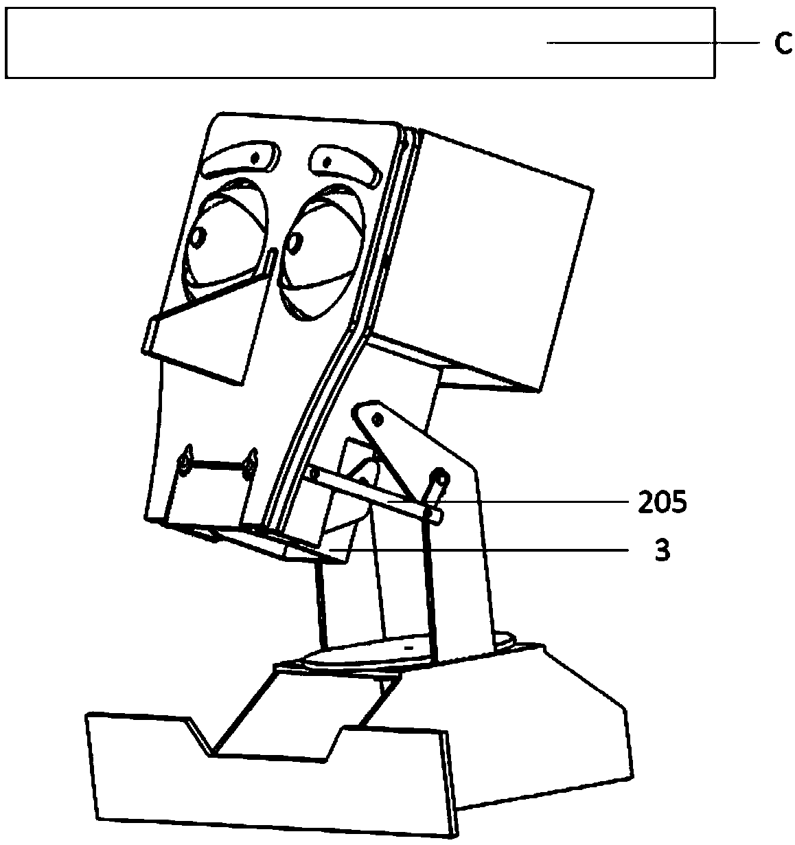 Accompanied type smart home center control robot