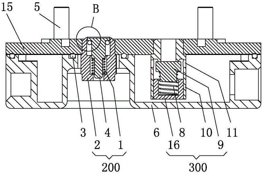 A self-unloading one-way valve cylinder head valve plate assembly