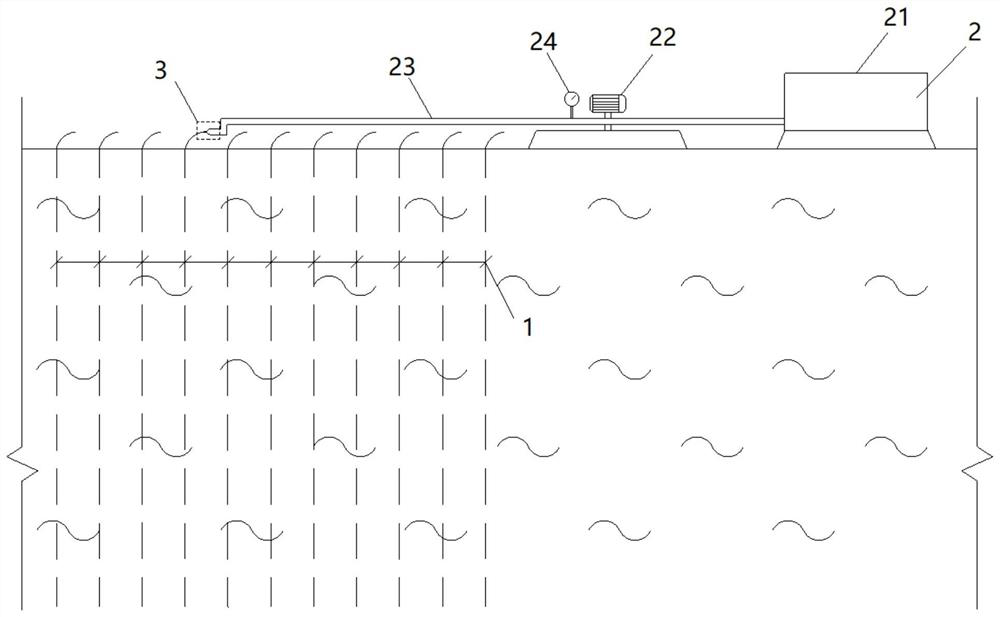 Construction method for filling drainage plate grooves with water stop material