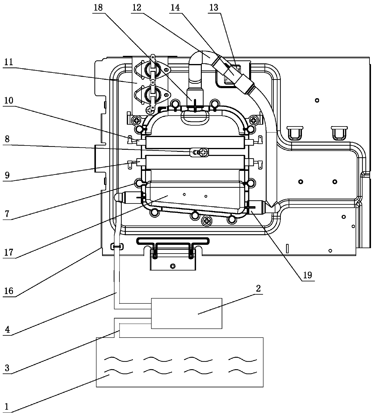 Steam generation device water quantity control method of cooking equipment